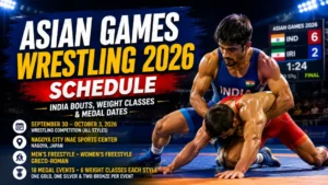 Asian Games 2026 Wrestling Schedule - India bouts, weight classes and medal dates