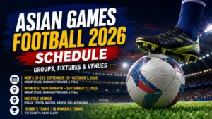 Asian Games Football 2026 Schedule - groups, fixtures and venues