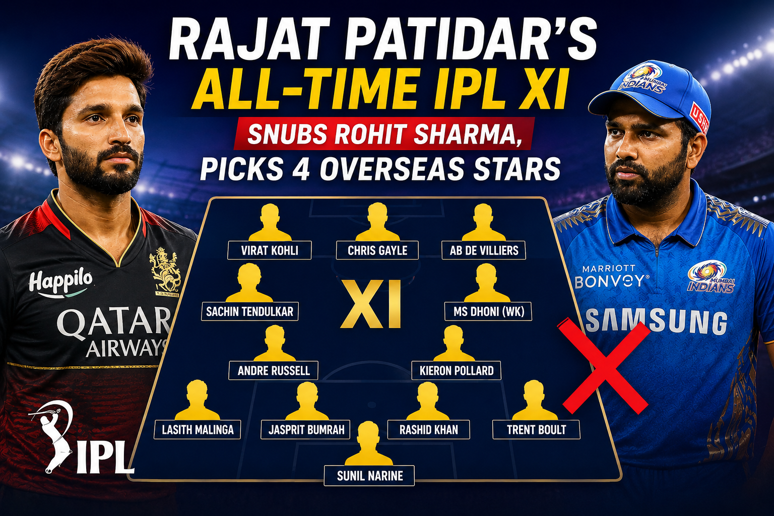 Rajat Patidar's All-Time IPL XI