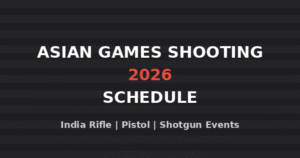 Asian Games Shooting 2026 Schedule - India rifle, pistol and shotgun events